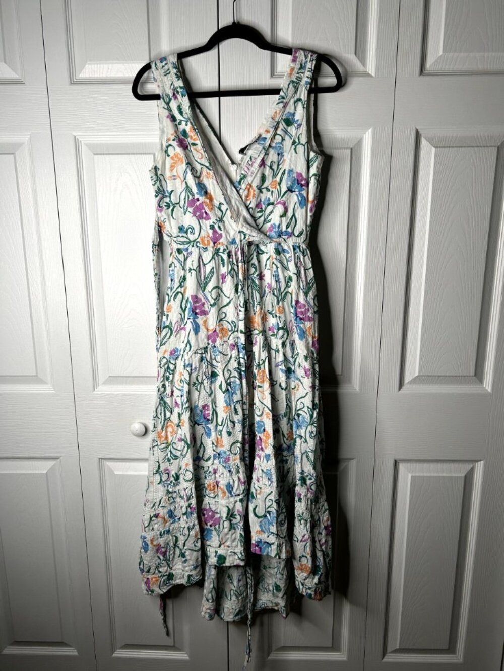 Tanya Taylor Neves White Floral Printed Sleeveless Maxi Dress Women's Size 4 - Picture 13 of 13
